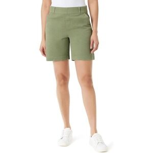 Gloria Vanderbilt Women's Shape Effect‎ 7" Shorts Green Size 16